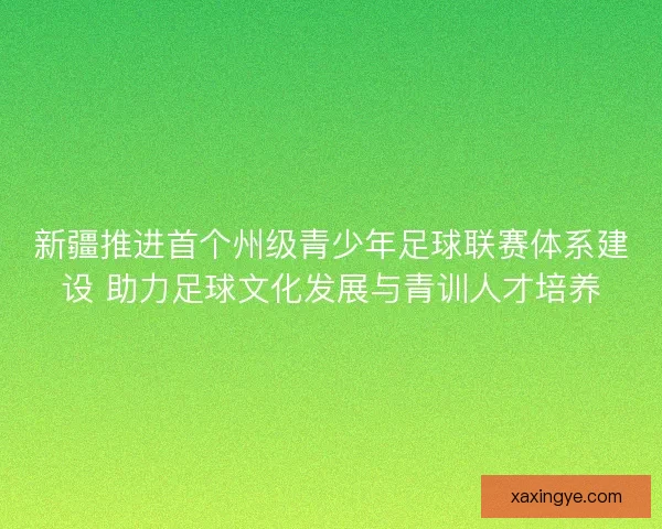 新疆推进首个州级青少年足球联赛体系建设 助力足球文化发展与青训人才培养 新疆推进首个州级青少年足球联赛体系建设 助力足球文化发展与青训人才培养